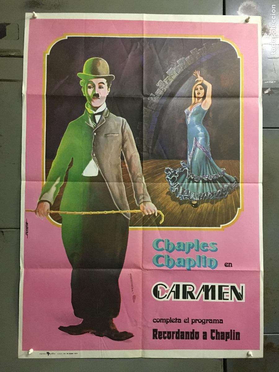 Cinema: ODC B924 CARMEN CHARLES CHAPLIN POSTER ORIGINAL 70X100 ESPA&Ntilde;OL R-76
