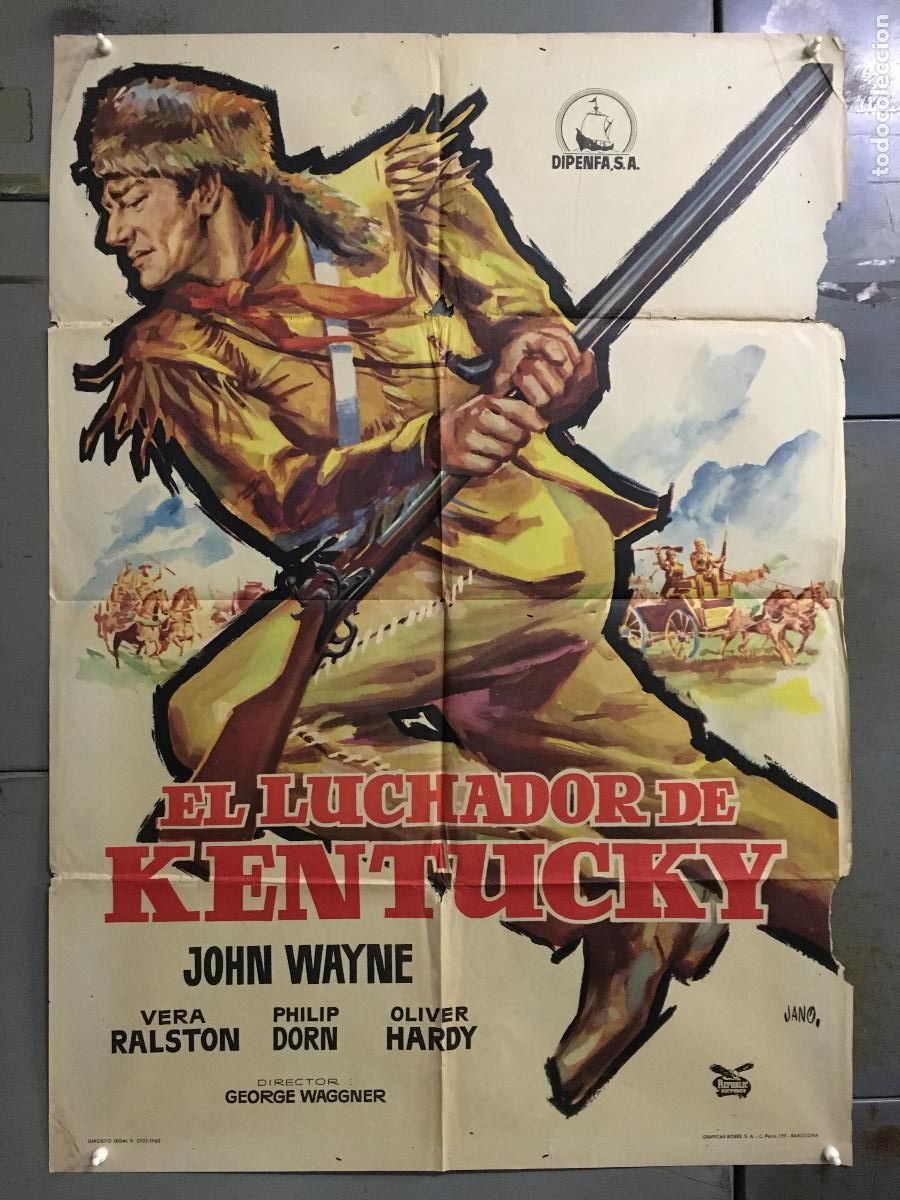 Cin&eacute;ma: ODC B943 EL LUCHADOR DE KENTUCKY JOHN WAYNE JANO POSTER ORIGINAL 70X100 ESTRENO
