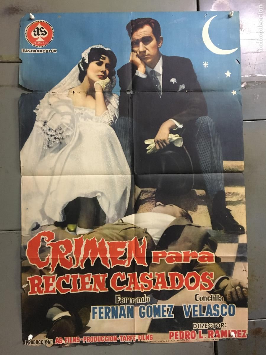 Cine: ODC B952 CRIMEN PARA RECIEN CASADOS CONCHA VELASCO POSTER ORIGINAL 70X100 ESTRENO