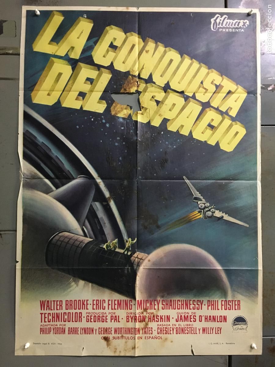 Cin&eacute;ma: ODC B956 LA CONQUISTA DEL ESPACIO GEORGE PAL BYRON HASKIN POSTER ORIGINAL 70X100 ESTRENO