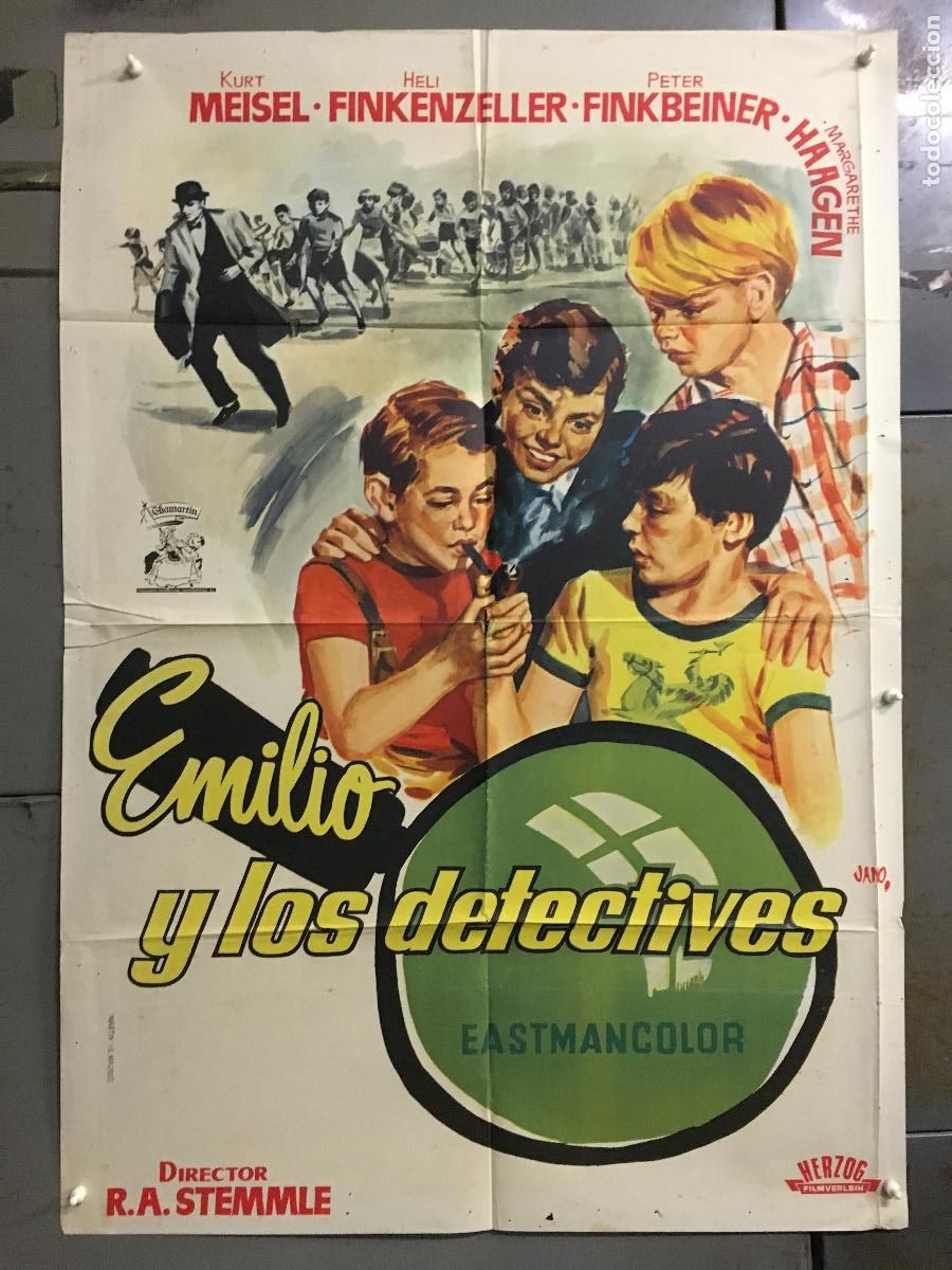 Cin&eacute;ma: ODC B964 EMILIO Y LOS DETECTIVES KURT MEISEL POSTER ORIGINAL ESTRENO 70X100