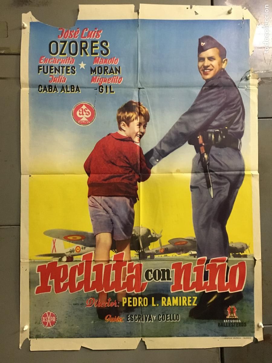 Cine: ODC B970 RECLUTA CON NI&Ntilde;O JOSE LUIS OZORES POSTER ORIGINAL 70X100 ESTRENO