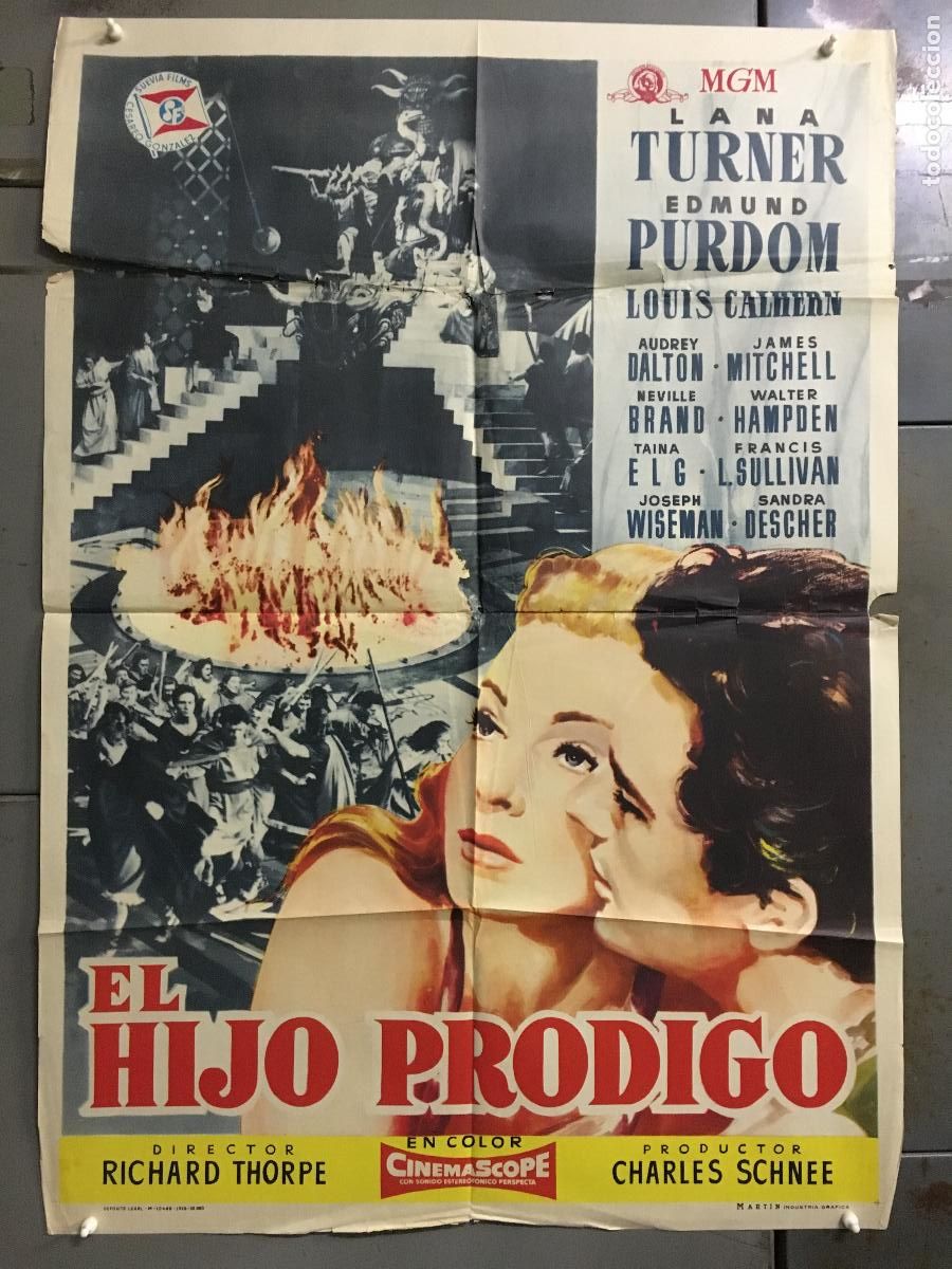 Cin&eacute;ma: ODC B971 EL HIJO PRODIGO LANA TURNER POSTER ORIGINAL 70X100 ESTRENO