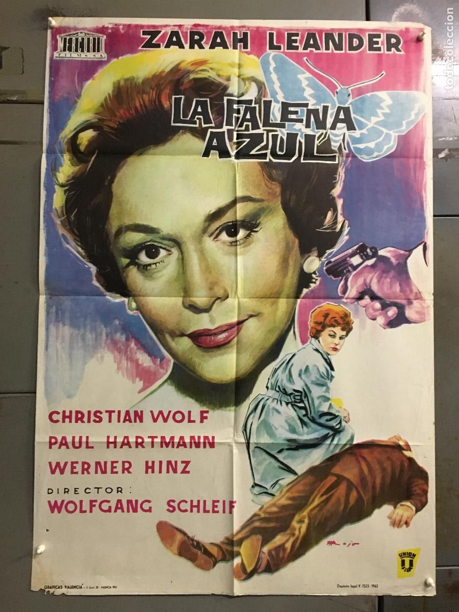 Cin&eacute;ma: ODC B973 LA FALENA AZUL ZARAH LEANDER JANO POSTER ORIGINAL 70X100 ESTRENO