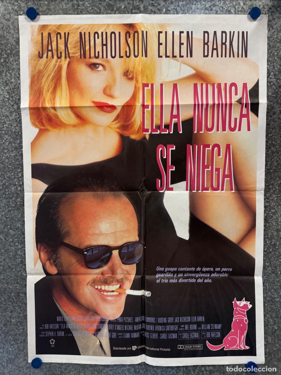 Cine: Ella nunca se niega, Jack Nicholson, Ellen Barkin, POSTER ORIGINAL