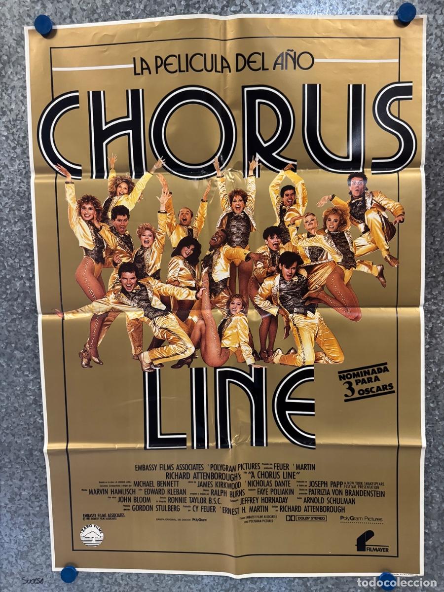 Cine: Chorus line, Michael Douglas, Terrence Mann, A&ntilde;o 1986, POSTER ORIGINAL