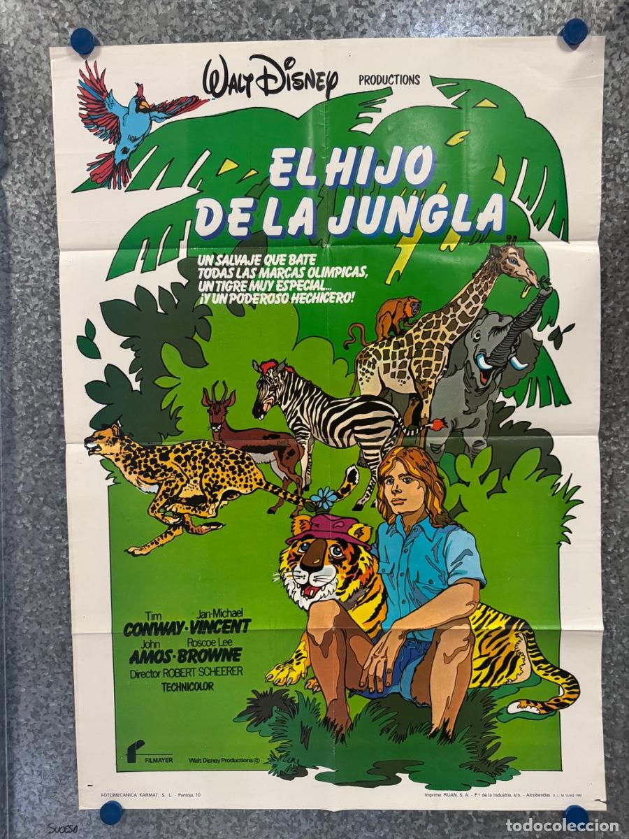 Cine: El hijo de la jungla, Tim Conway, Disney, A&ntilde;o 1981, POSTER ORIGINAL