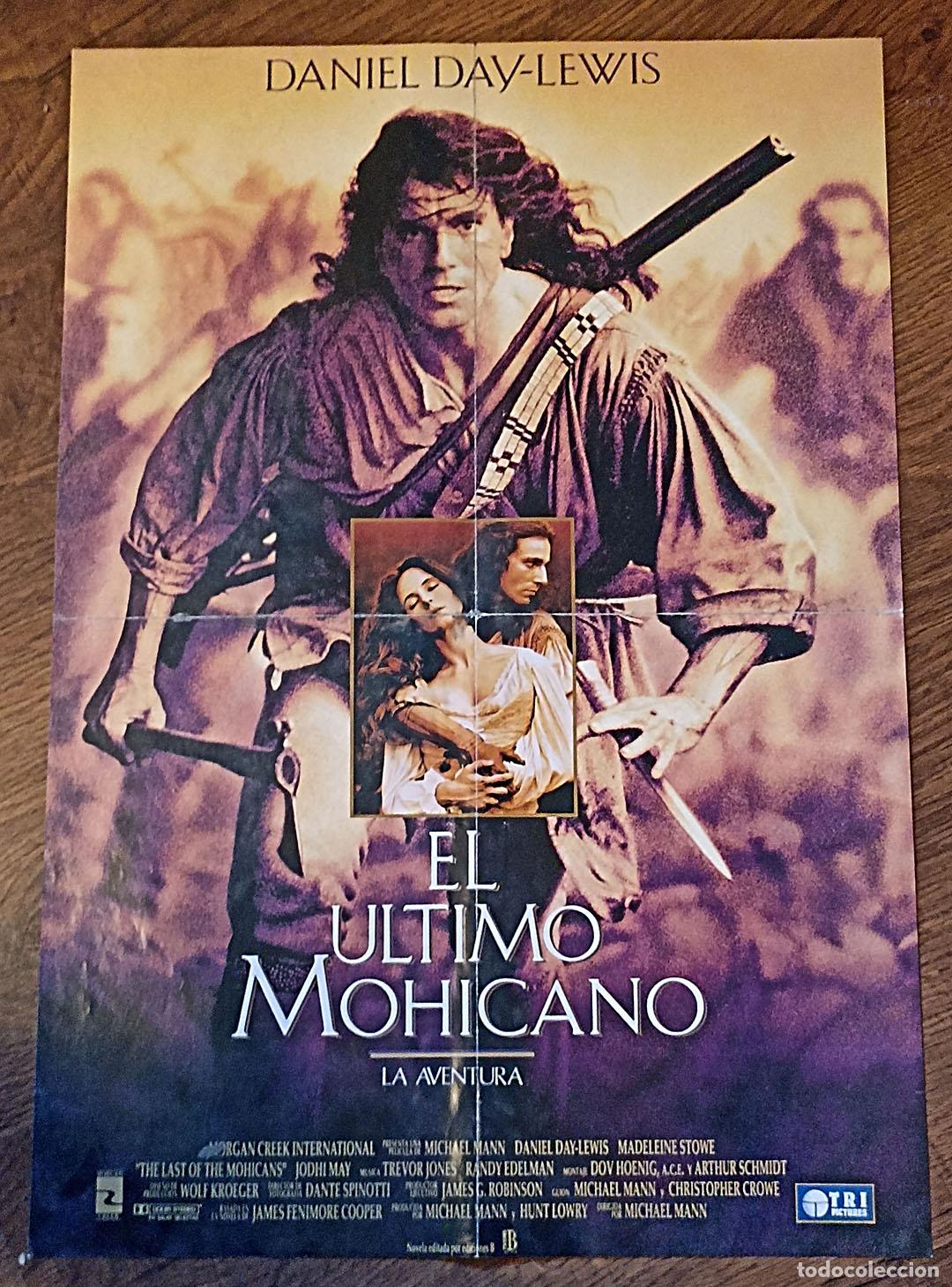 Cine: El &Uacute;ltimo Mohicano. Cartel (60x41 cm) Original