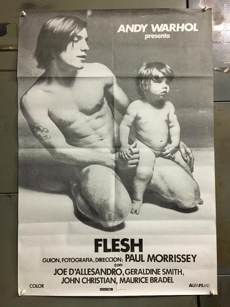 Cin&eacute;ma: AFE55 FLESH ANDY WARHOL JOE DALLESANDRO PAUL MORRISSEY POSTER ORIGINAL 70X100 ESTRENO h1