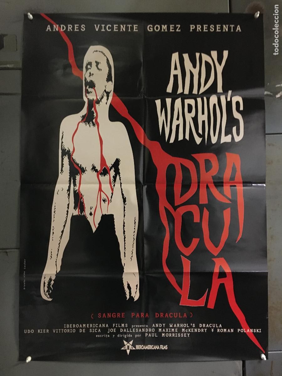 Cine: AFE59 ANDY WARHOL BLOOD FOR DRACULA sangre para DRACULA POSTER ORIGINAL 70X100 ESPA&Ntilde;OL