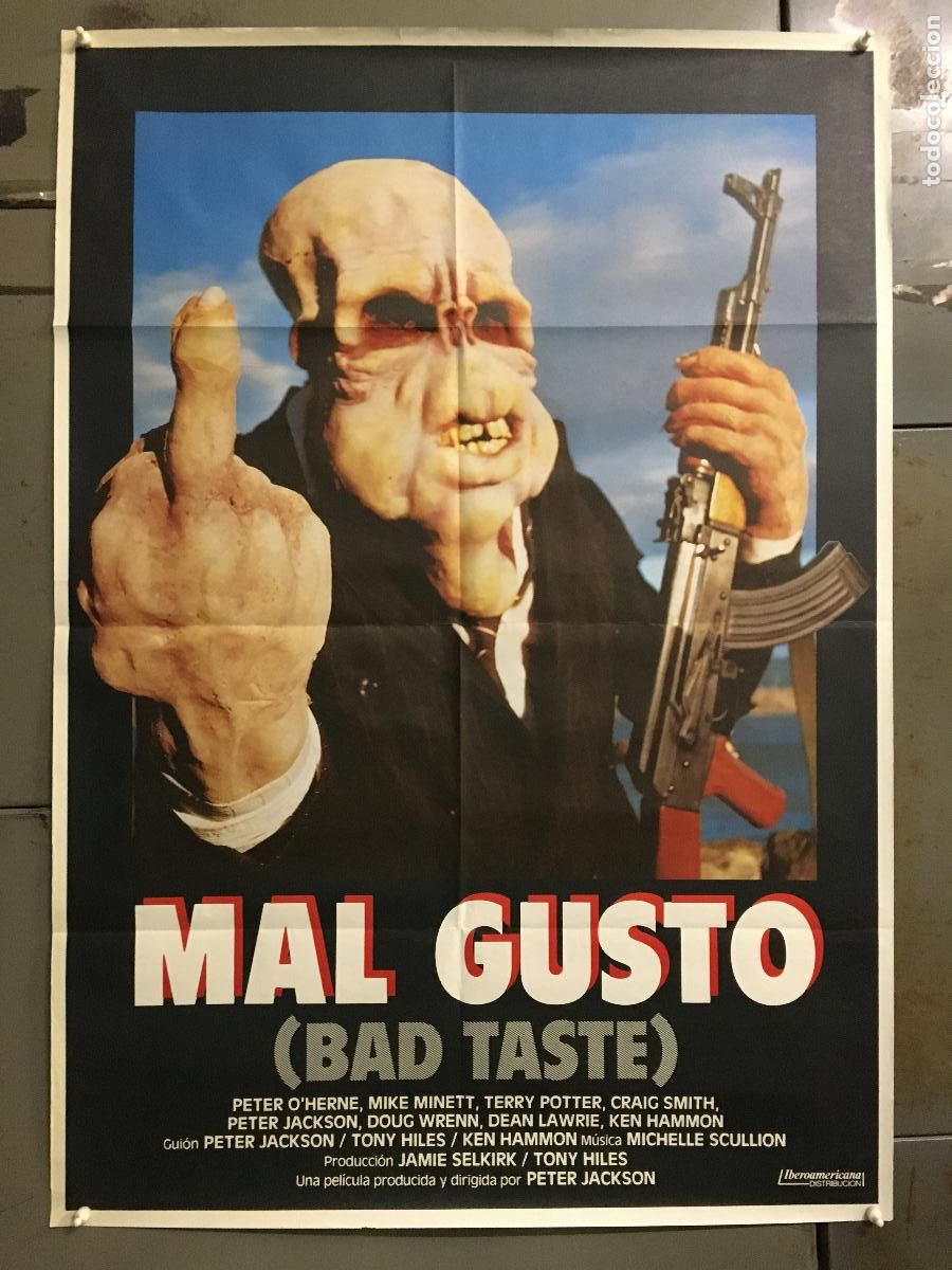 Cinema: AFE62 MAL GUSTO bad taste PETER JACKSON TERROR GORE POSTER ORIGINAL 70X100 ESTRENO
