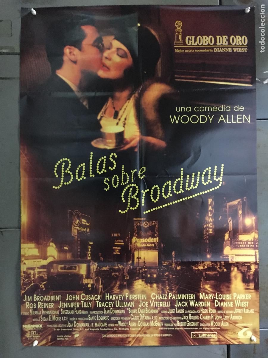 Cinema: AFE63 BALAS SOBRE BROADWAY WOODY ALLEN JOHN CUSACK POSTER ORIGINAL 70X100 ESTRENO h1