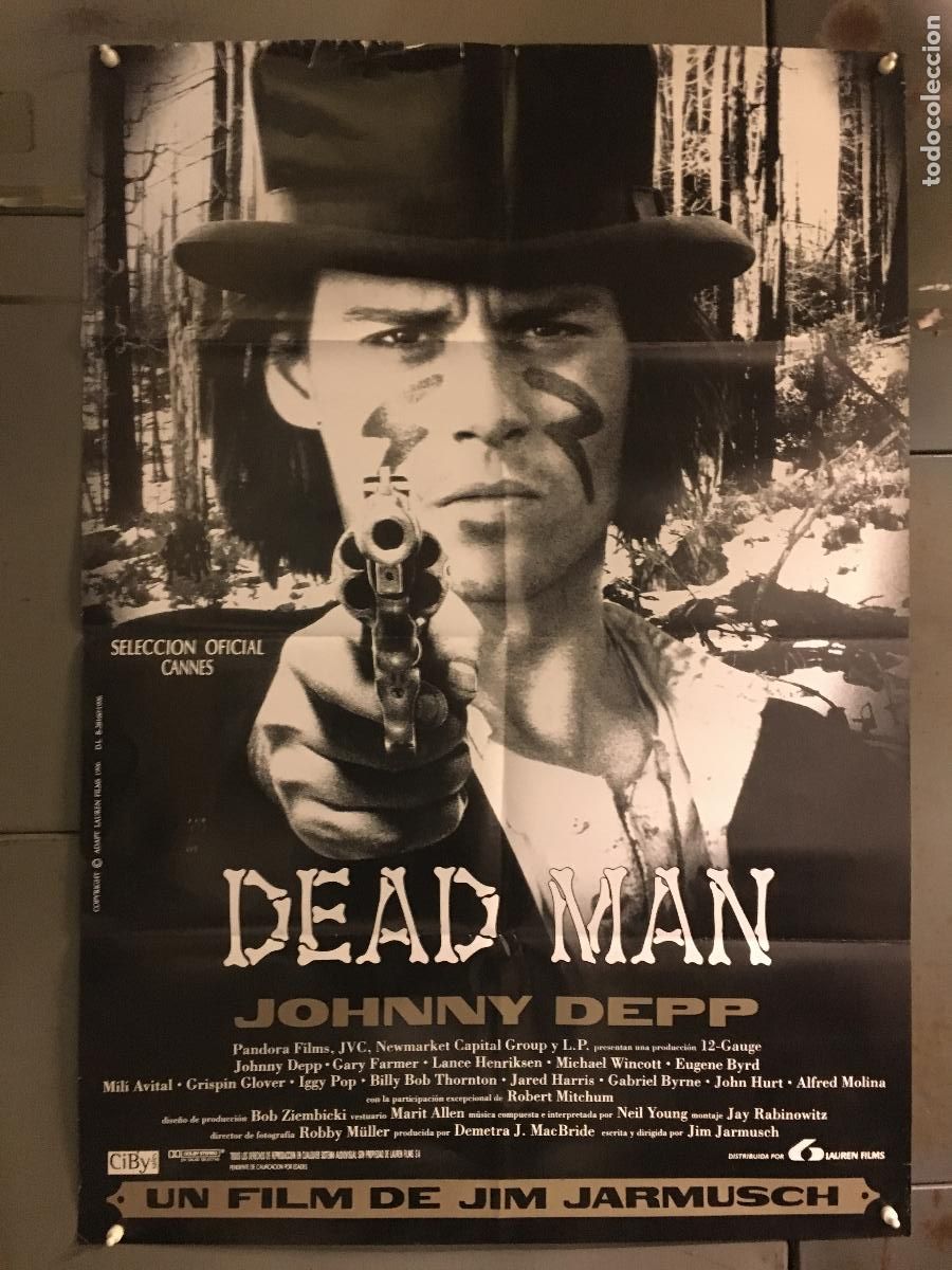 Cine: AFE65 DEAD MAN JIM JARMUSCH JOHNNY DEPP POSTER ORIGINAL ESTRENO 70X100 h1