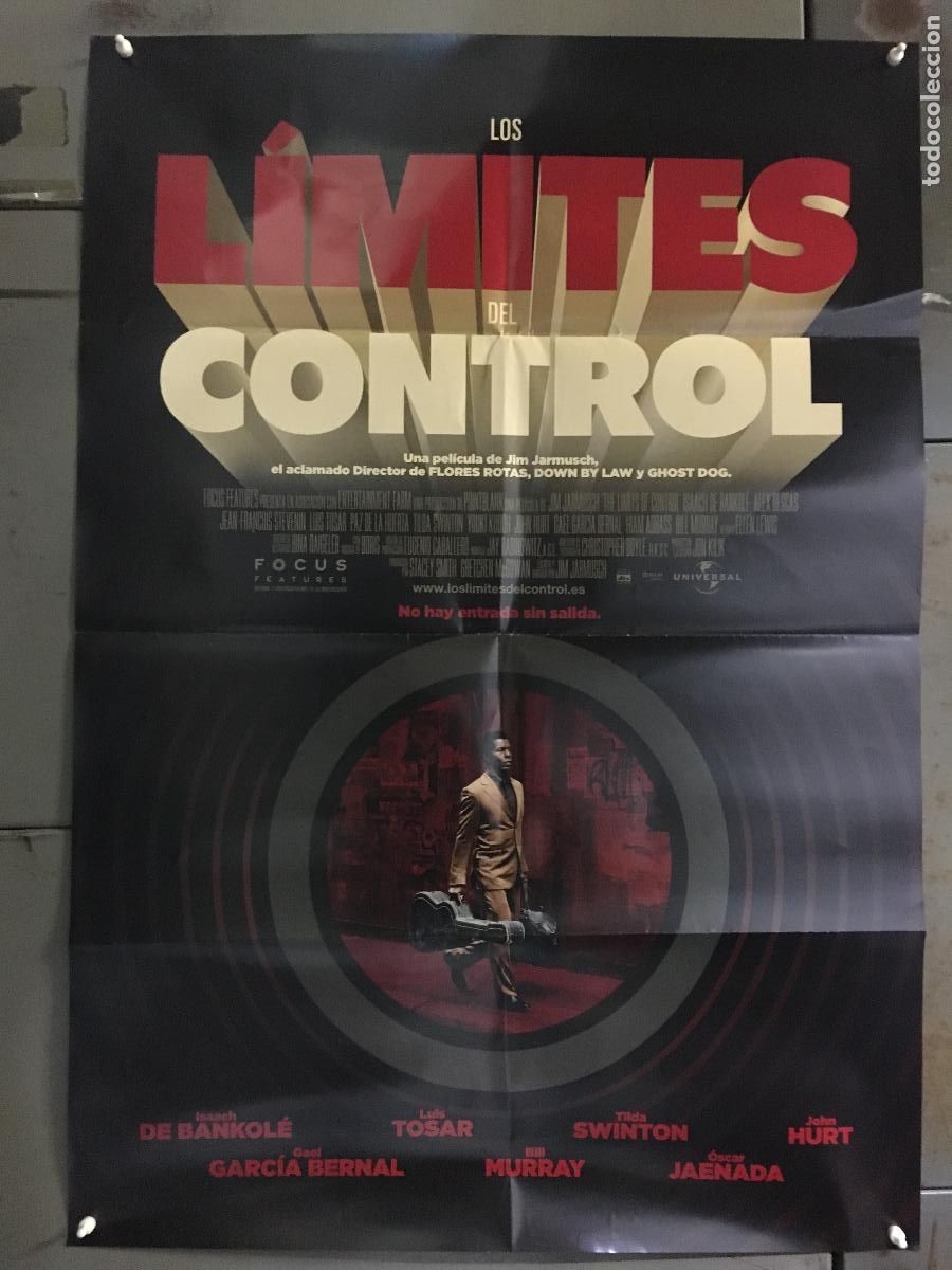 Cine: AFE64 LOS LIMITES DEL CONTROL JIM JARMUSCH LUIS TOSAR SWINTON MURRAY POSTER ORIG 70X100 ESTRENO h4