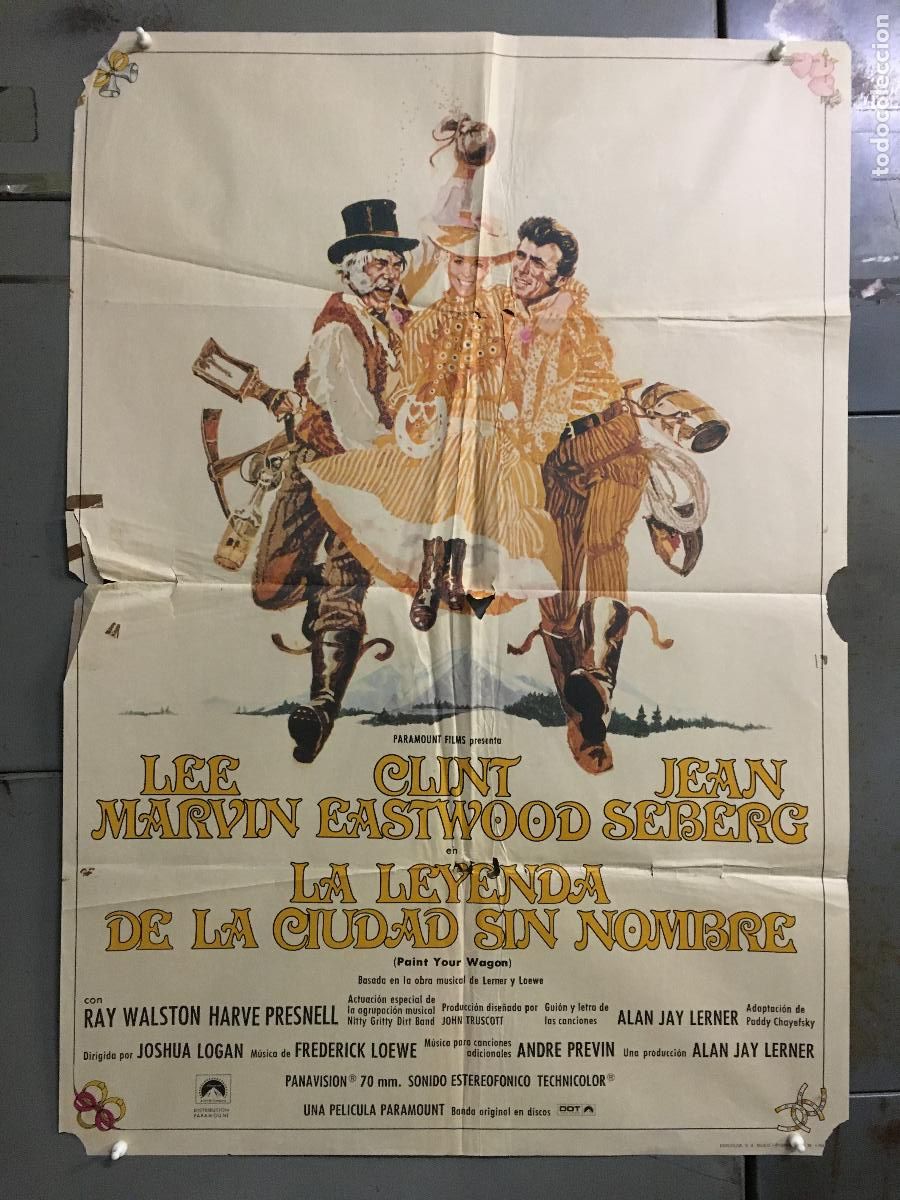 Cin&eacute;ma: AFE67 LA LEYENDA DE LA CIUDAD SIN NOMBRE CLINT EASTWOOD LEE MARVIN POSTER ORIGINAL 70X100 ESTRENO h0