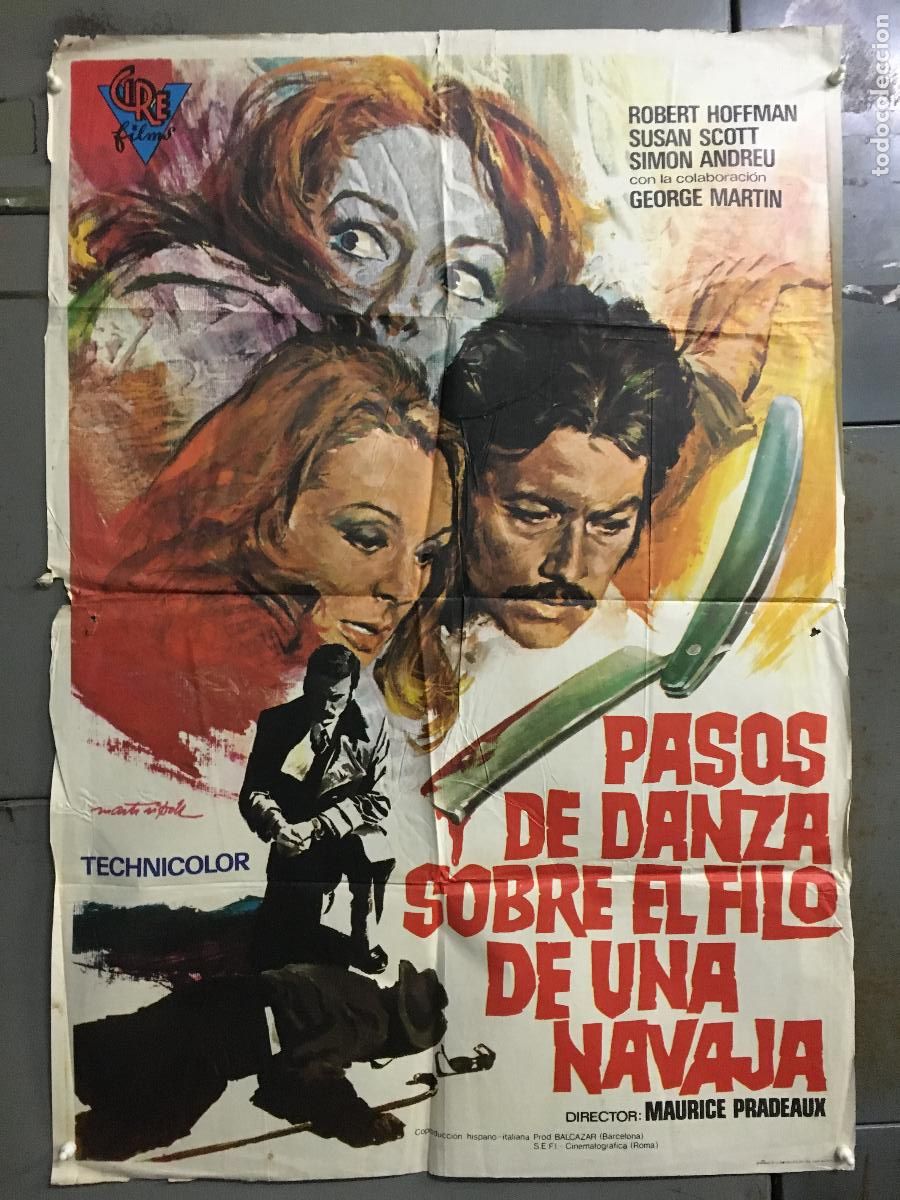 Cine: AFE70 PASOS DE DANZA SOBRE EL FILO DE UNA NAVAJA SUSAN SCOTT GIALLO POSTER ORIG 70X100 ESTRENO