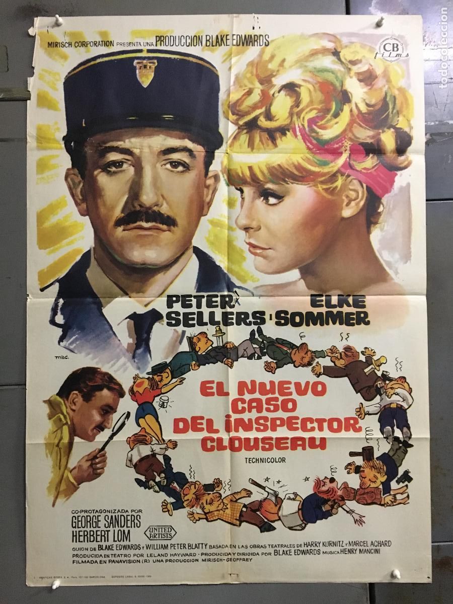 Cin&eacute;ma: AFE721 EL NUEVO CASO DEL INSPECTOR CLOUSEAU PETER SELLERS pantera rosa POSTER ORIGIN 70X100 ESTRENO