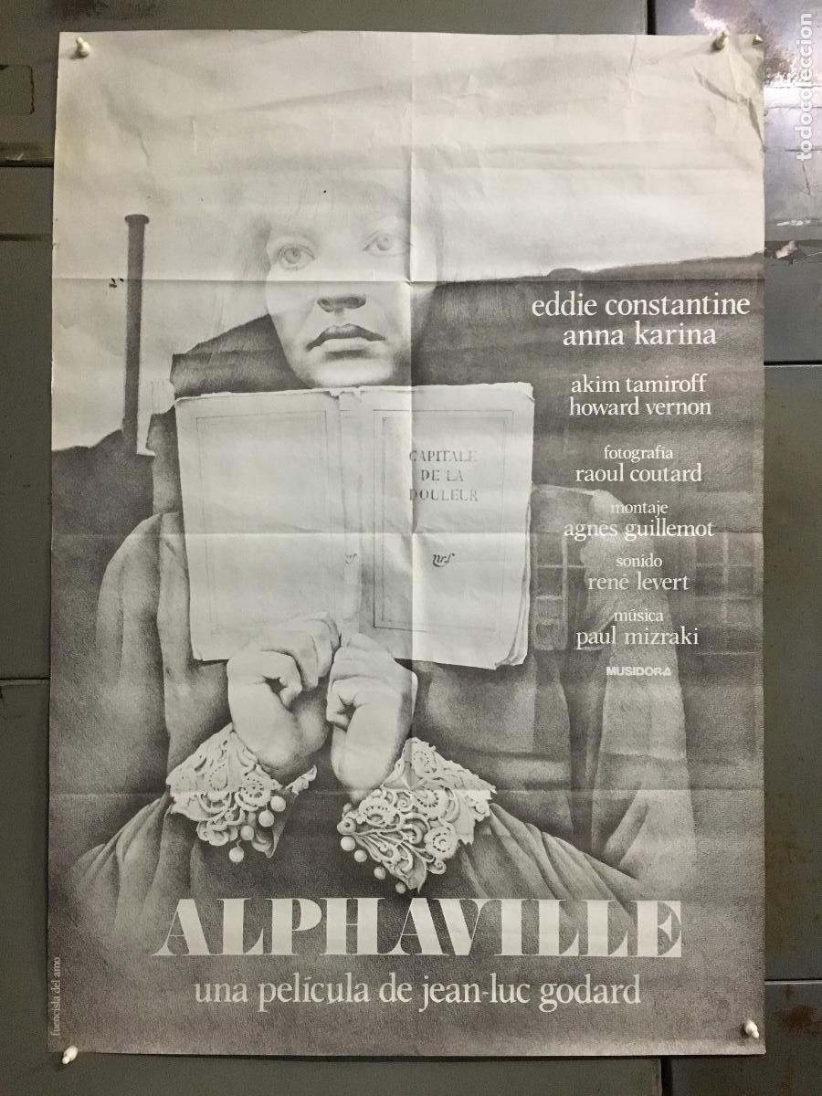 Cin&eacute;ma: AFE73 LEMMY CONTRA ALPHAVILLE JEAN-LUC GODARD EDDIE CONSTANTINE POSTER ORIGINAL 70X100 ESPA&Ntilde;OL h0