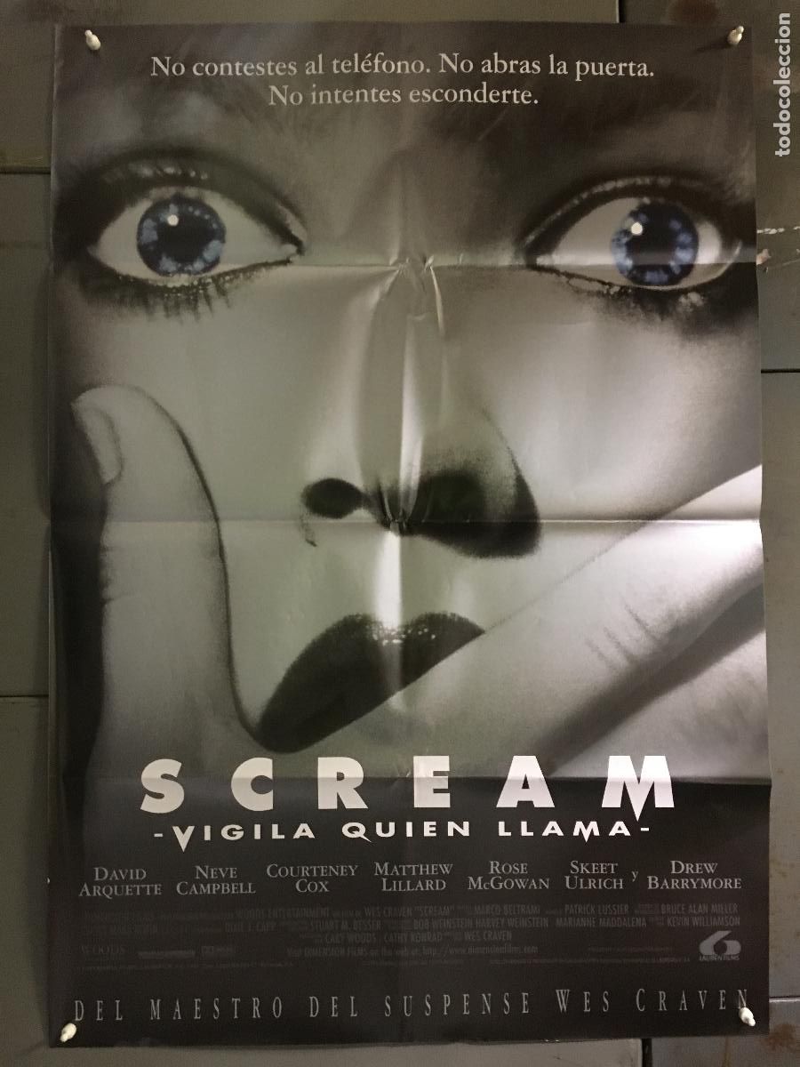 Cine: AFE79 SCREAM NEVE CAMPBELL COURTENEY COX WES CRAVEN POSTER ORIGINAL ESTRENO 70X100 h2