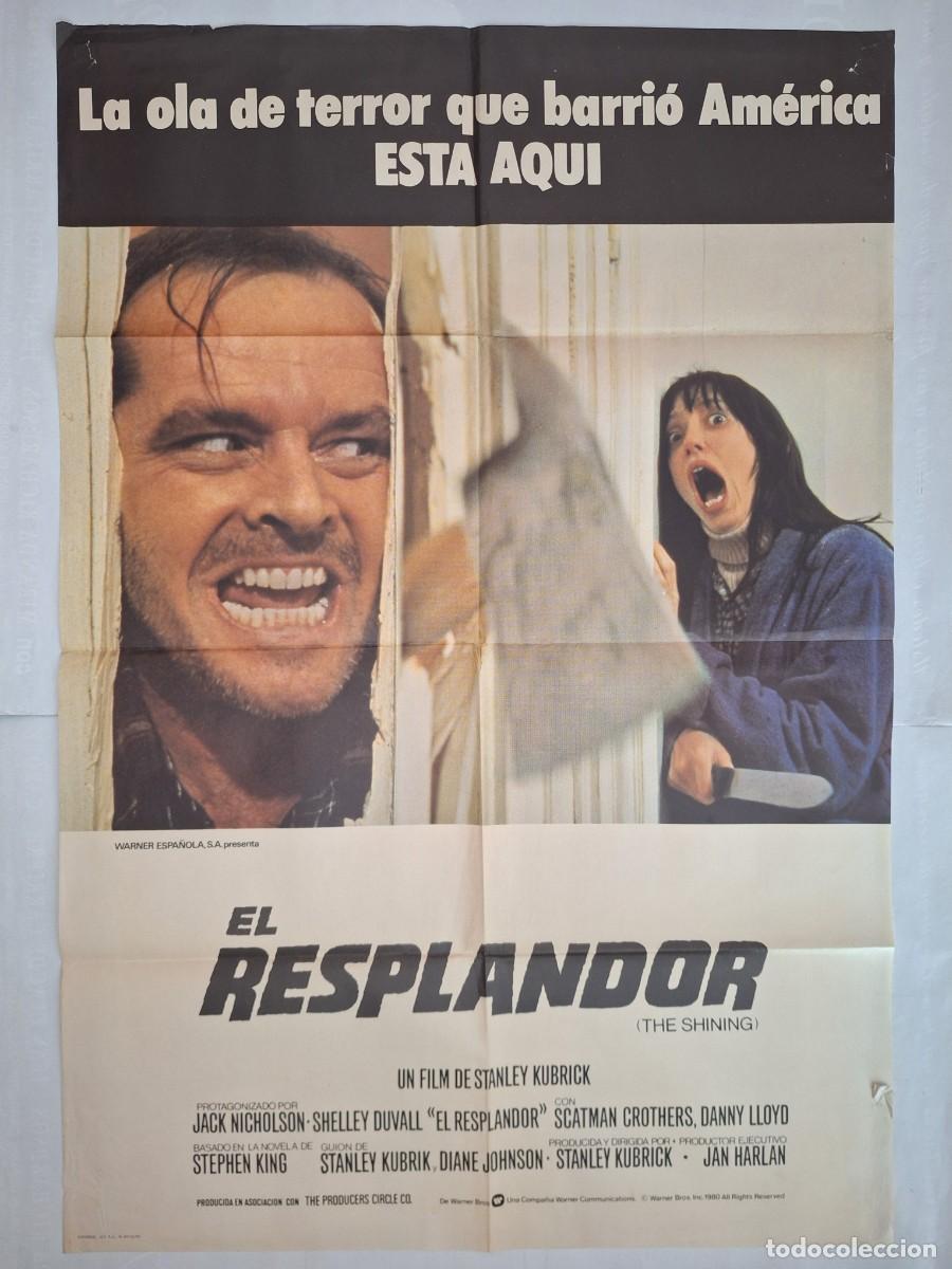 Cine: ANTIGUO CARTEL CINE EL RESPLANDOR JACK NICHOLSON STEPHEN KING TERROR 1980 RV P-1866