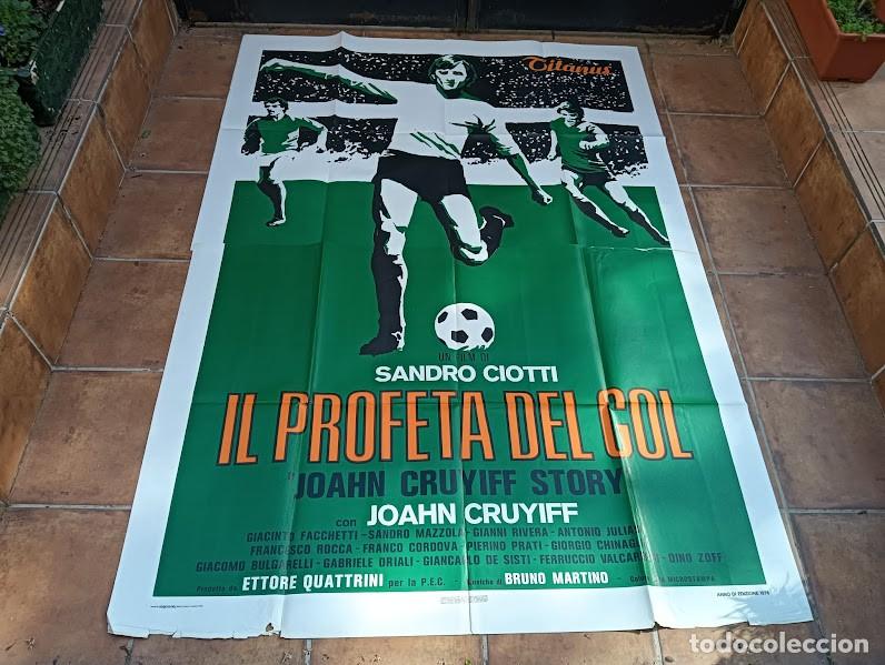 Cinema: PJE 0582 EL PROFETA DEL GOL JOHAN CRUYFF STORY FUTBOL POSTER ORIGINAL ITALIANO 140X200