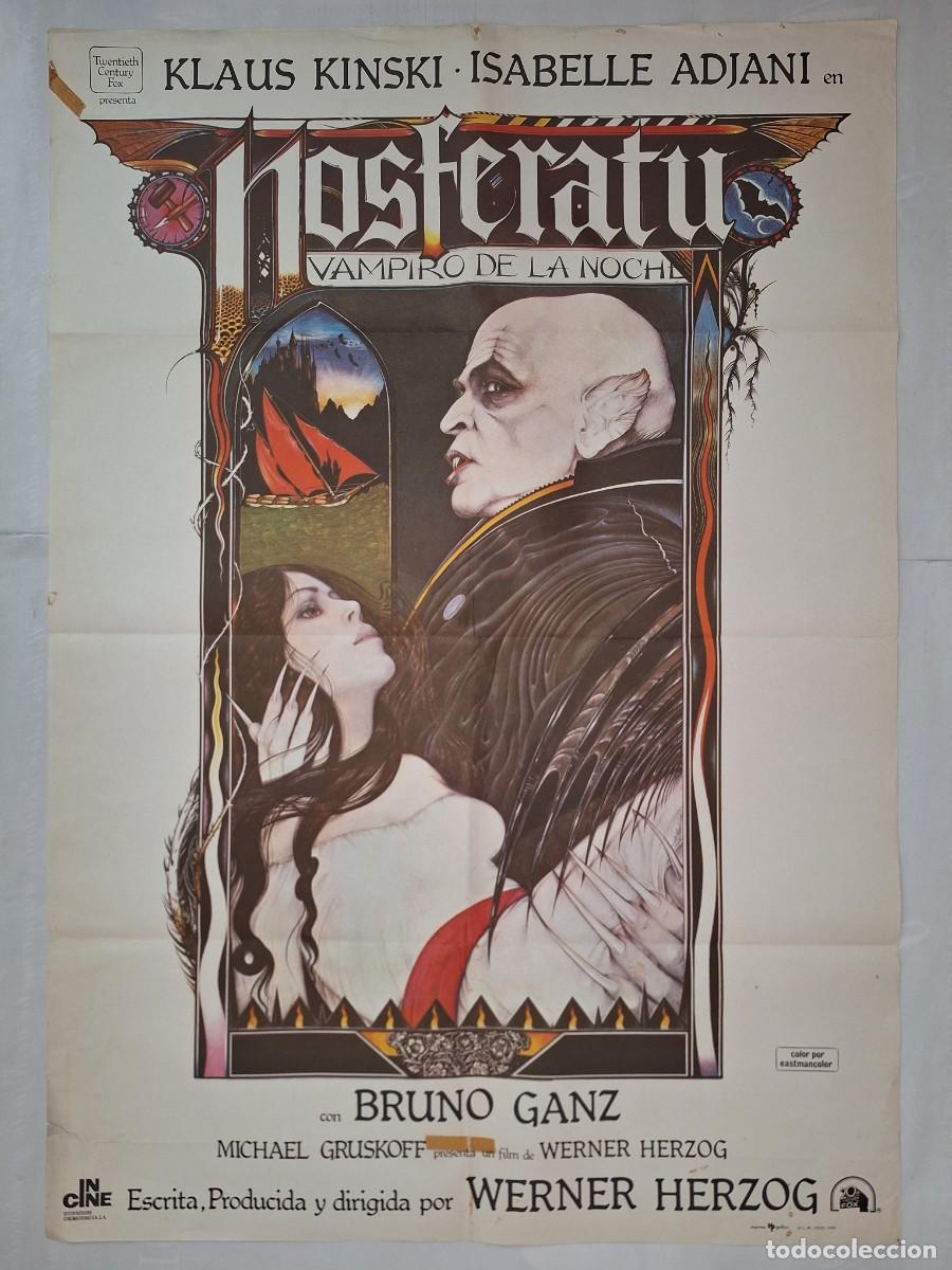 Cine: ANTIGUO CARTEL CINE NOSFERATU VAMPIRO DE NOCHE KLAUS KINSKI A&Ntilde;O 1979 RV P-1869