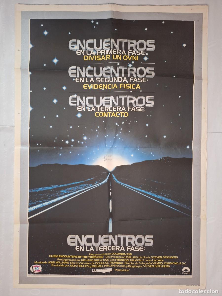 Kino: ANTIGUO CARTEL CINE ENCUENTROS EN LA TERCERA FASE STEVEN SPIELBERG A&Ntilde;O 1978 RV P-1870