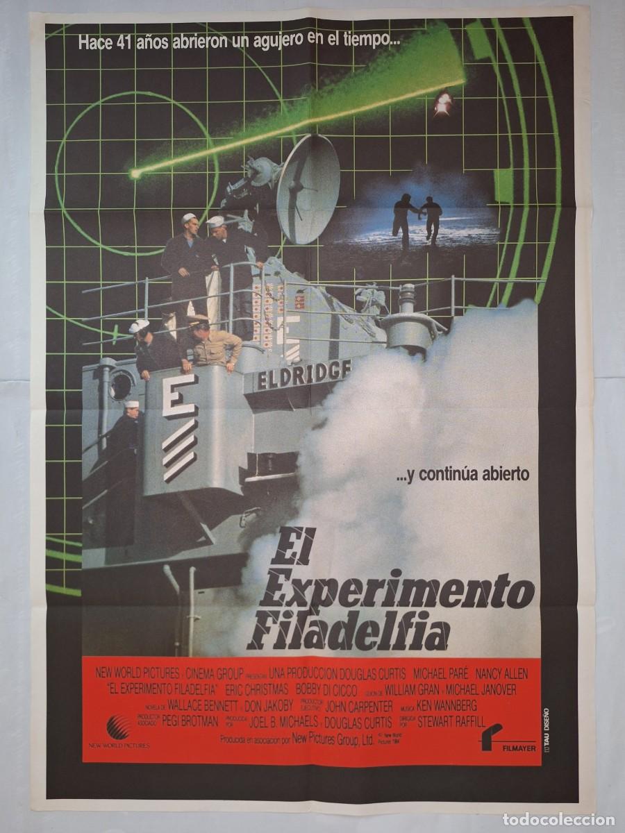 Cine: ANTIGUO CARTEL CINE EL EXPERIMENTO FILADELFIA MICHAEL PARE JOHN CARPENTER A&Ntilde;O 1984 RV P-1871
