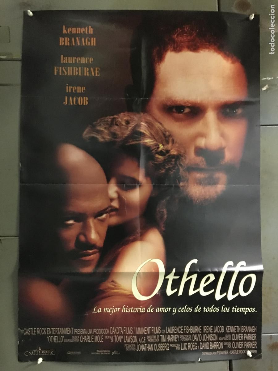 Cine: ODC B977 OTHELLO OTELO LAURENCE FISHBURNE KENNETH BRANAGH SHAKESPEARE POSTER ORIGINAL 70X100 ESTRENO