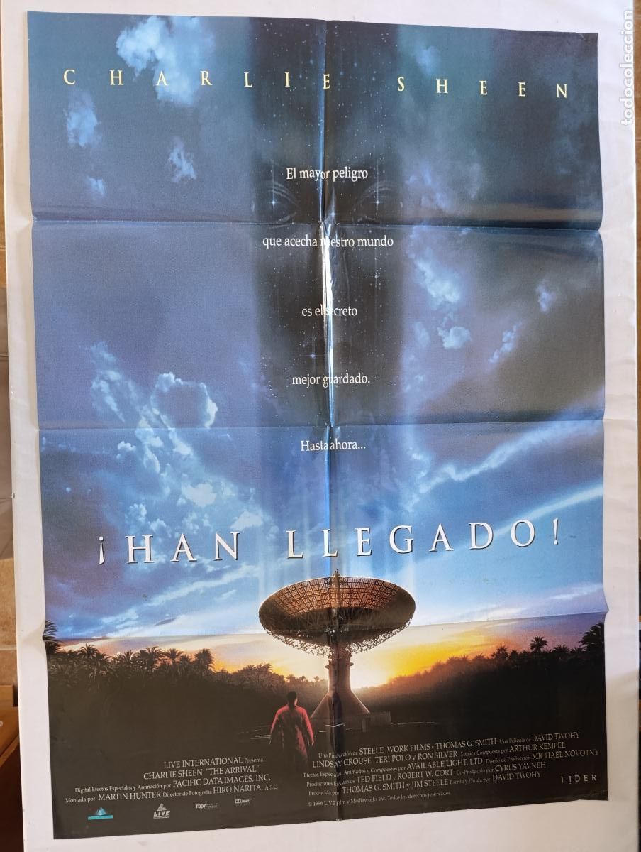 Cine: POSTER ORIGINAL &iexcl;HAN LLEGADO! - 95 X 67 CM - CHARLIE SHEEN (386)