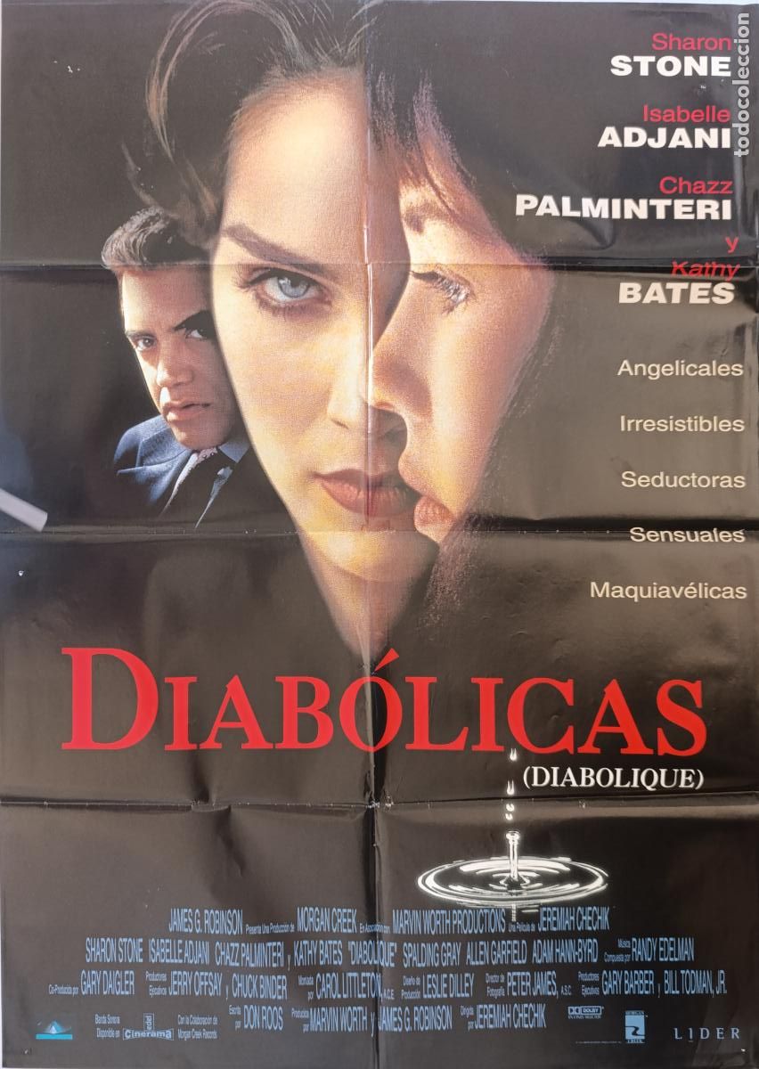 Cine: POSTER ORIGINAL DIABOLICAS - 95 X 68 CM - SHARON STONE (387)