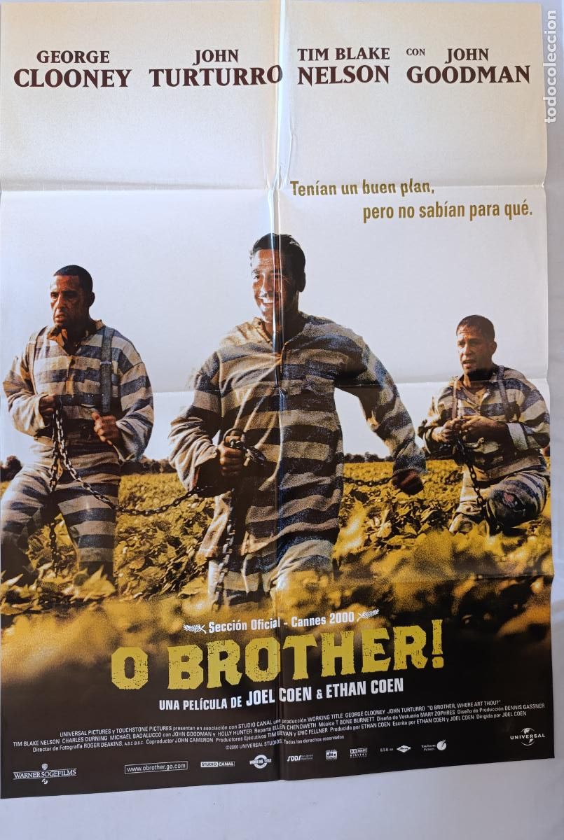 Cine: POSTER ORIGINAL O BROTHER! - 97 X 68 CM - GEORGE CLOONEY (387)