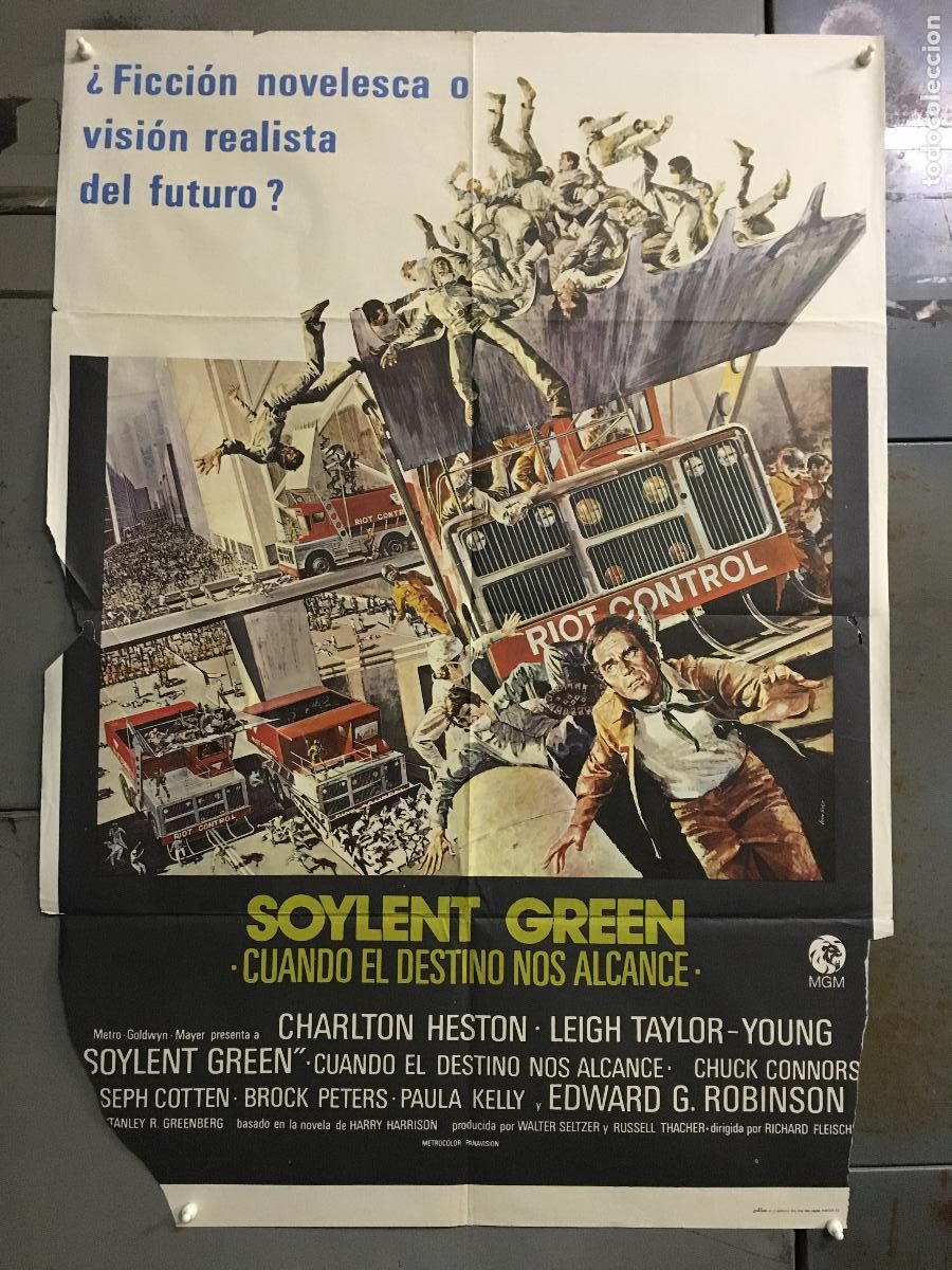 Cin&eacute;ma: ODC C012 CUANDO EL DESTINO NOS ALCANCE CHARLTON HESTON Soylent Green POSTER ORIGINAL 70X100 ESTRENO