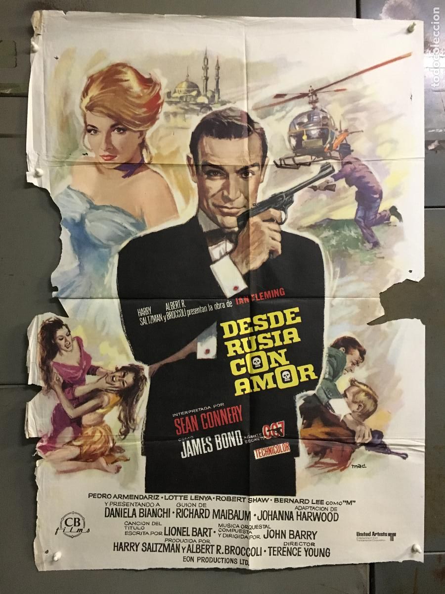 Cine: ODC C021 DESDE RUSIA CON AMOR JAMES BOND 007 SEAN CONNERY MAC POSTER ORIGINAL 70X100 ESPA&Ntilde;OL R-74