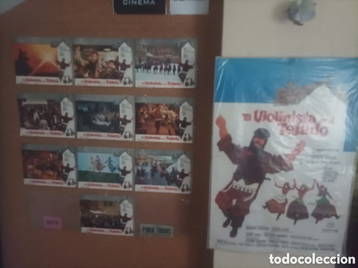 Cine: EL VIOLINISTA EN EL TEJADO POSTER MAS JUEGO DE FOTOCROMOS DEL ESTRENO