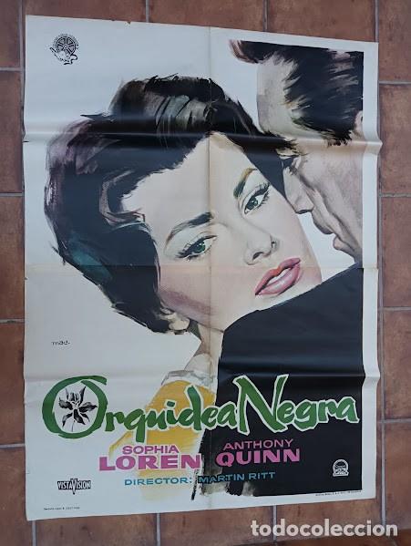 Cine: SMP B005 ORQUIDEA NEGRA SOFIA LOREN ANTHONY QUINN MAC POSTER ORIGINAL 2 hojas 70X200 ESTRENO