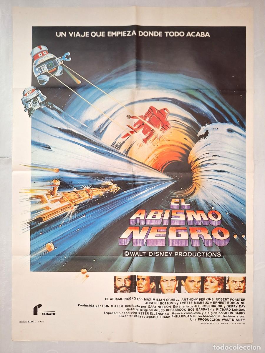 Cine: ANTIGUO CARTEL CINE EL ABISMO NEGRO ANTHONY PERKINS WALT DISNEY A&Ntilde;O 1980 RV P-1876