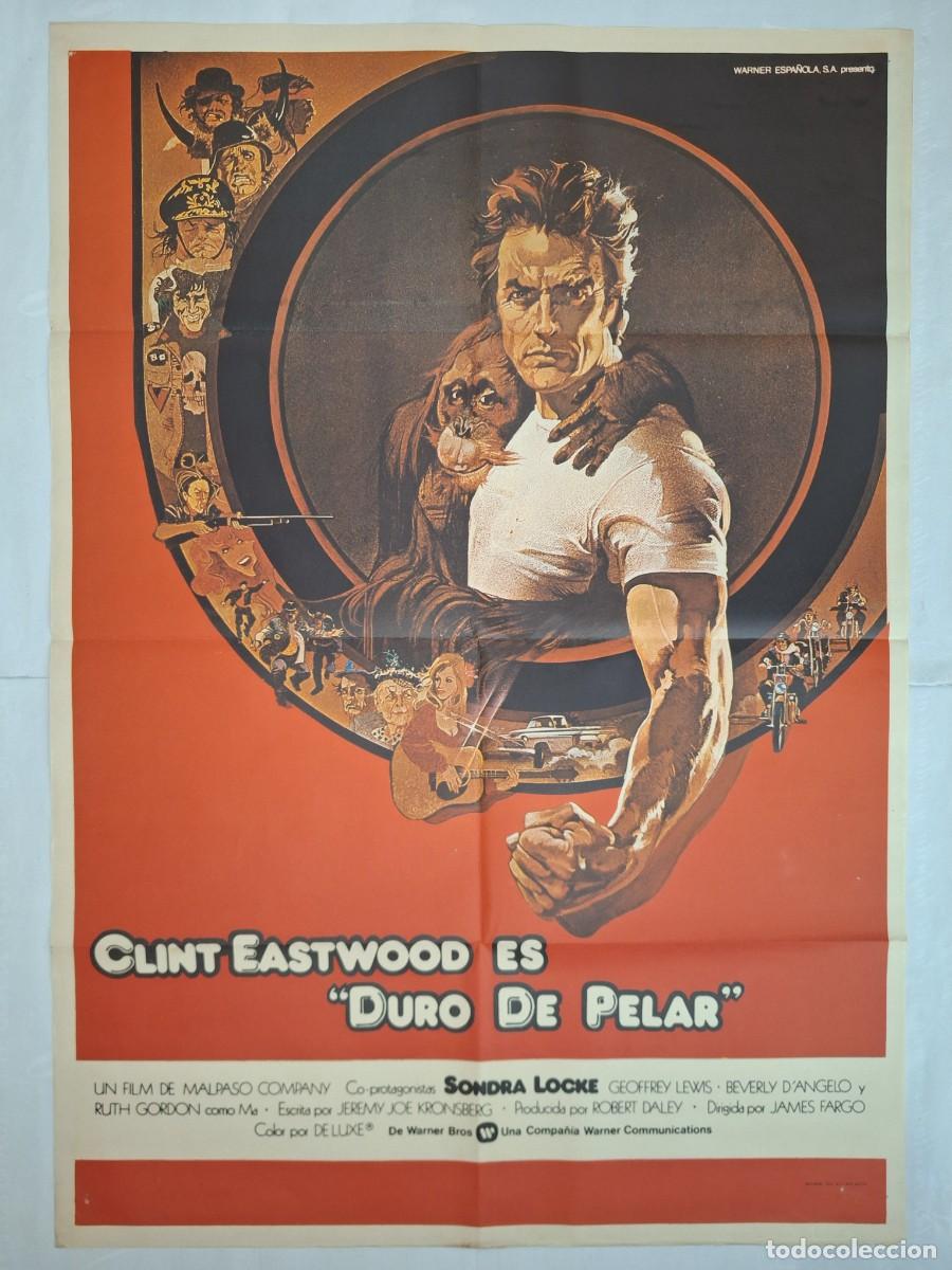 Cine: ANTIGUO CARTEL CINE DURO DE PELAR CLINT EASTWOOD A&Ntilde;O 1979 RV P-1880
