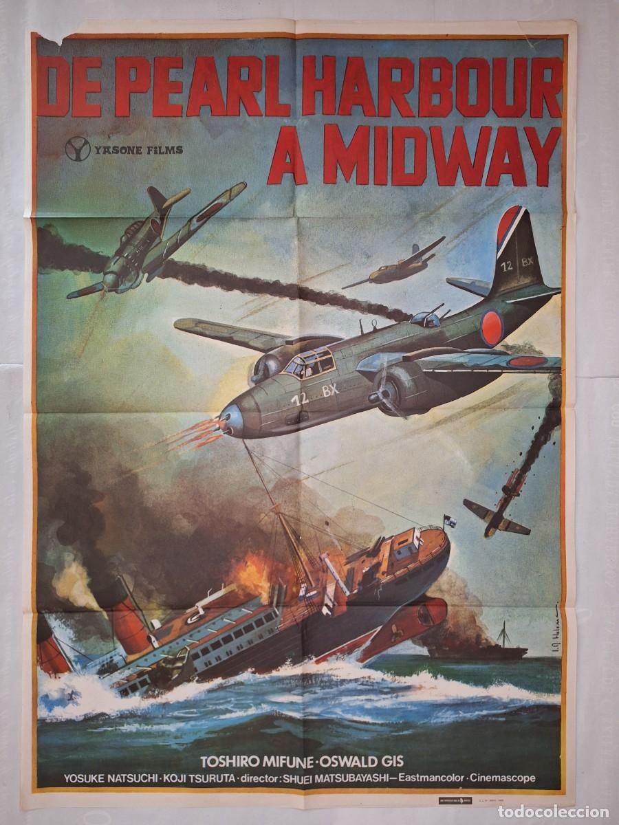 Cinema: ANTIGUO CARTEL CINE DE PEARL HARBOUR A MIDWAY A&Ntilde;O 1979 RV P-1883 AVION COMBATE