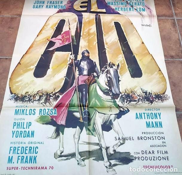 Cine: SMP B009 EL CID CHARLTON HESTON SOFIA LOREN MAC POSTER ORIGINAL 3 hojas 100X205 ESTRENO