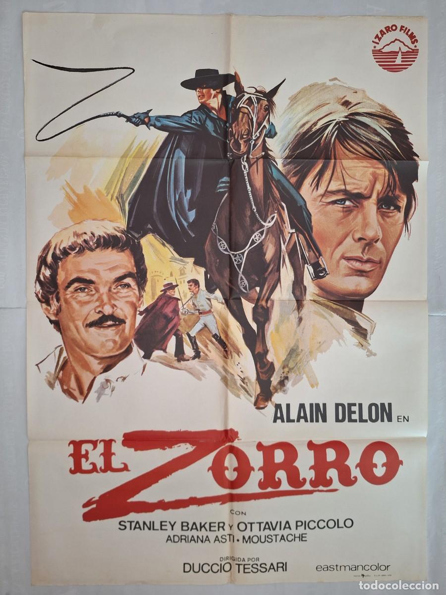 Cine: ANTIGUO CARTEL CINE EL ZORRO ALAIN DELON A&Ntilde;O 1978 RV P-1885