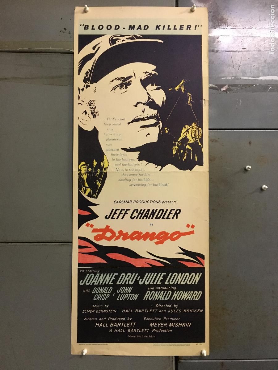 Kino: R0262 CENIZAS DE ODIO JEFF CHANDLER POSTER ORIGINAL USA 36X90 LITOGRAFIA