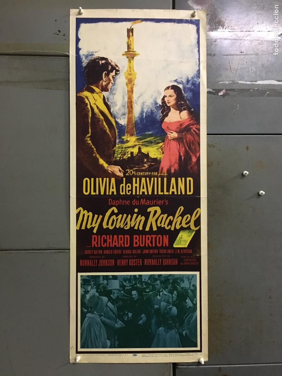 Cine: R0264 MI PRIMA RACHEL OLIVIA DE HAVILLAND RICHARD BURTON POSTER ORIGINAL USA 36X90 LITOGRAFIA