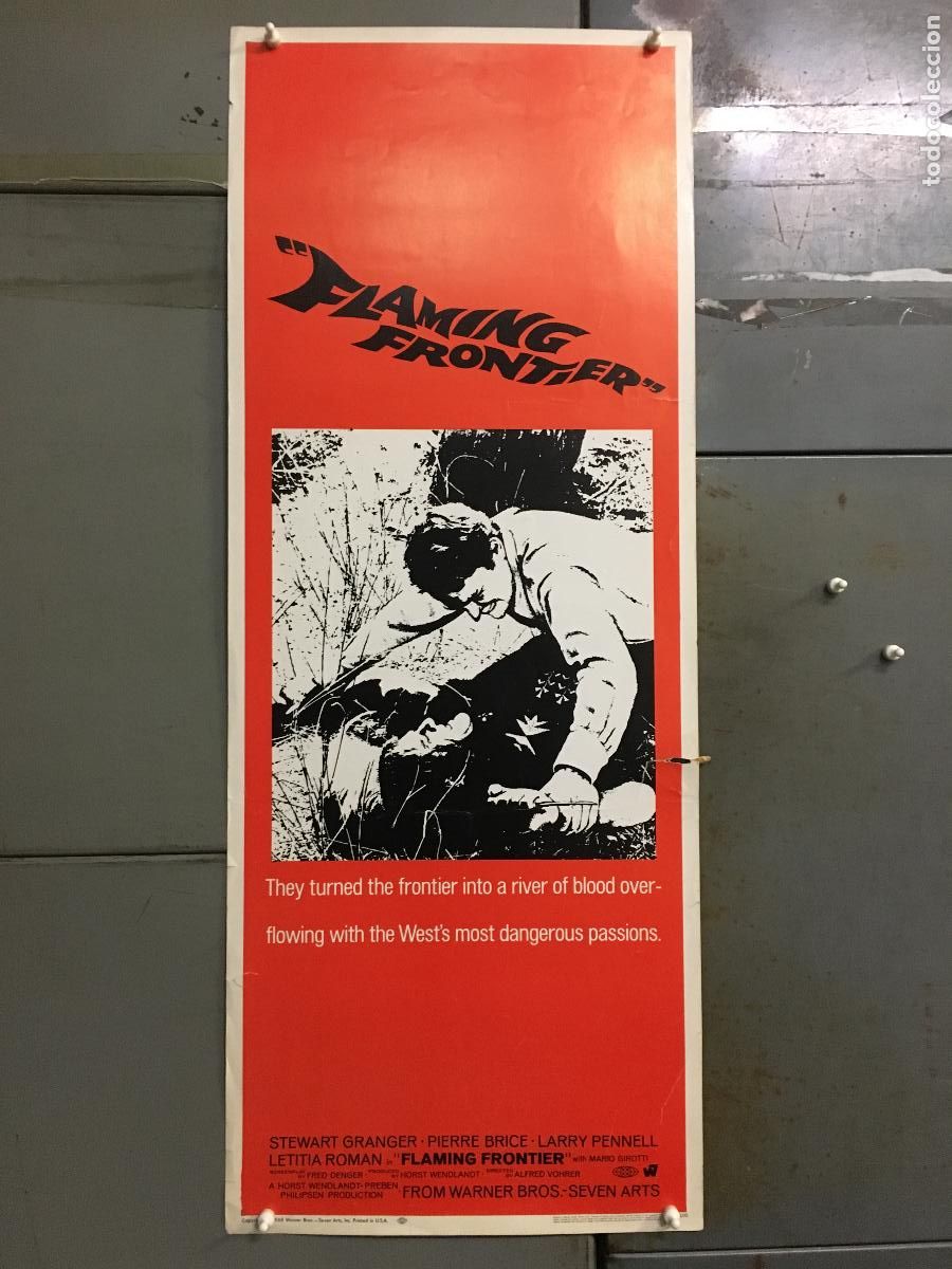 Kino: R0273 EL JUSTICIERO DE KANSAS KARL MAY STEWART GRANGER POSTER ORIGINAL USA 36X90 LITOGRAFIA