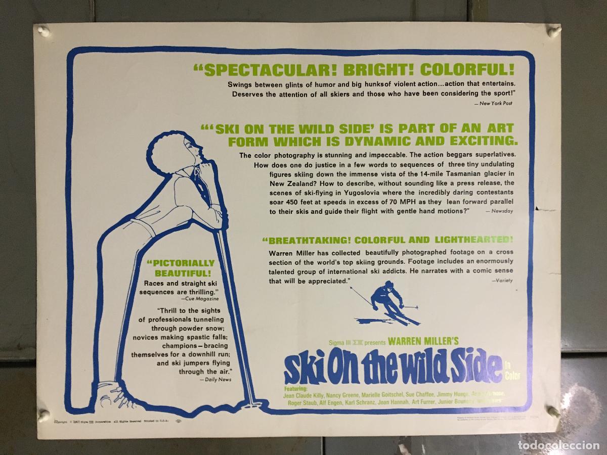 Cinema: R0282 SKIN ON THE WILD SIDE WARREN MILLER ESQUI POSTER ORIGINAL AMERICANO 55X70