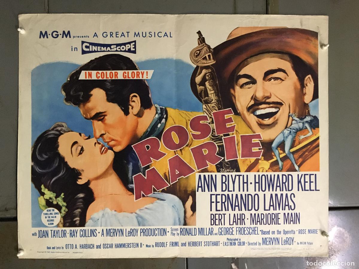 Cine: R0283 ROSE MARIE ANN BLYTH HOWARD KEEL POSTER ORIGINAL AMERICANO 55X70 LITOGRAFIA