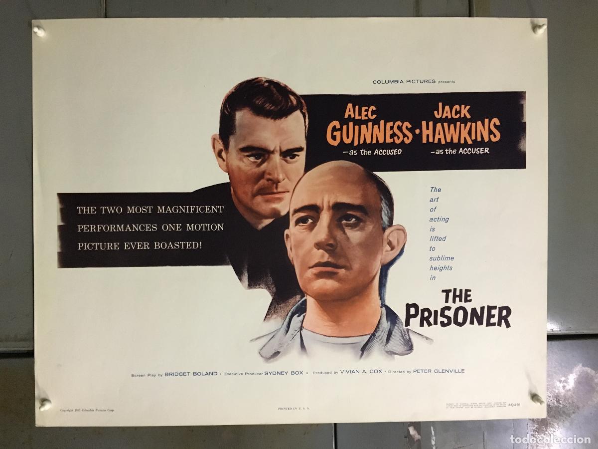 Cine: R0285 EL PRISIONERO ALEC GUINNESS POSTER ORIGINAL AMERICANO 55X70 LITOGRAFIA