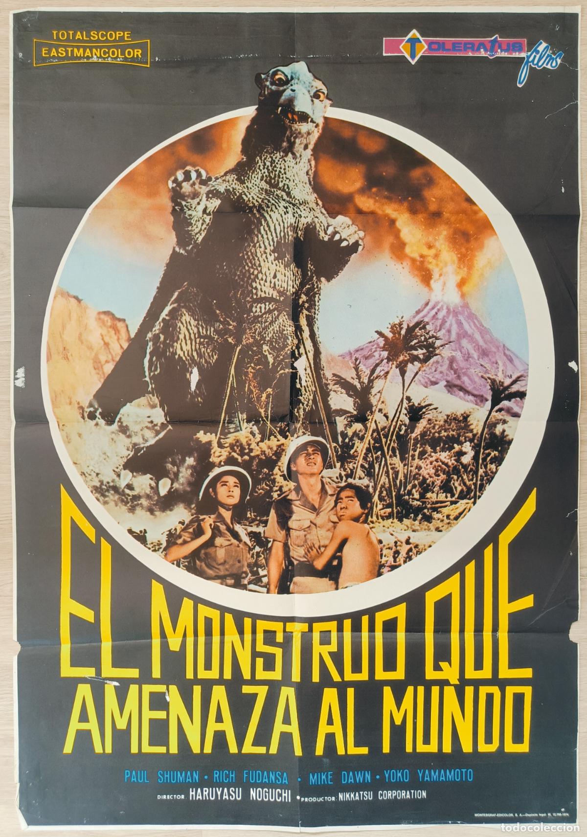 Cin&eacute;ma: CARTEL CINE EL MONSTRUO QUE AMENAZA AL MUNDO PAUL SHUMAN RICH FUDANSA 1974 C2804