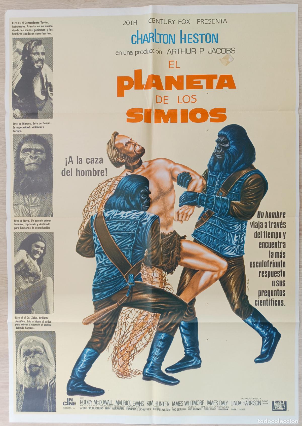 Cine: CARTEL CINE EL PLANETA DE LOS SIMIOS CHARLTON HESTON RODDY MCDOWALL MICHEL C2805