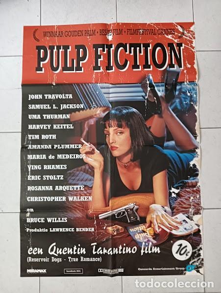 Cine: PJE 0421 PULP FICTION TARANTINO UMA THURMAN POSTER ORIGINAL 70X100 HOLANDES